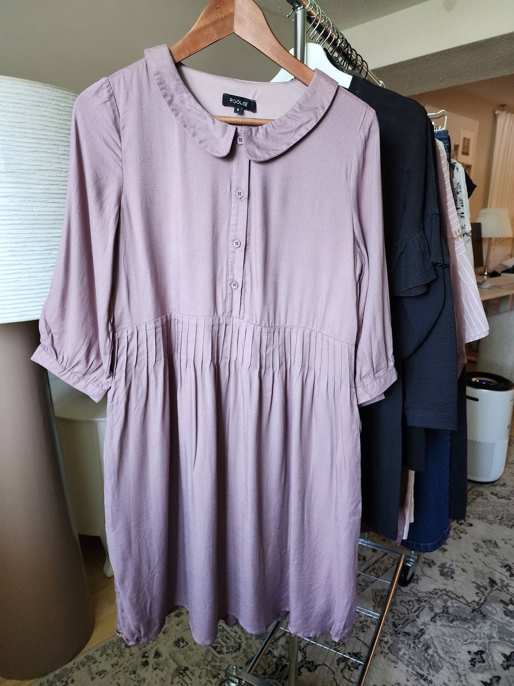 Lavender Peter Pan Collar Babydoll Dress